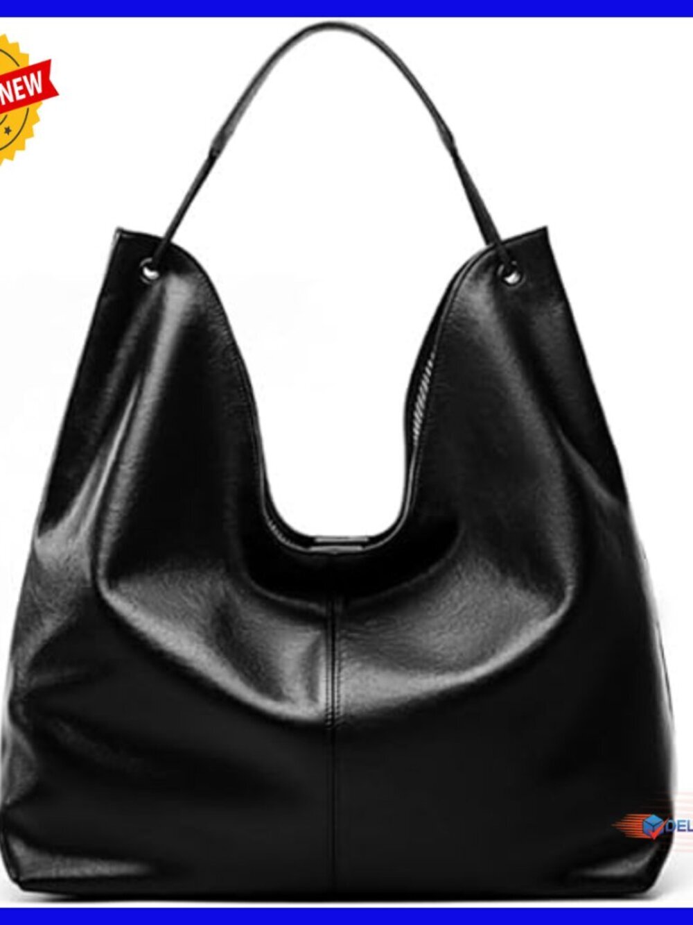 Genuine Leather Shoulder Bag Tote Hobo Handbag Spacious Compartments